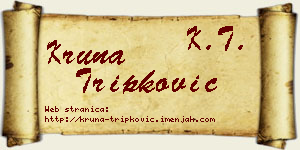 Kruna Tripković vizit kartica